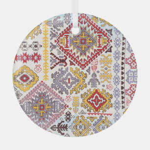 Indischer Teppich, Paisley Mandala, Yoga Ornament Aus Glas