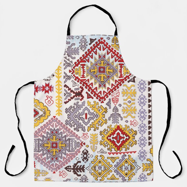 Indischer Teppich-Paisley-Ornament-Muster. Ethnic  Schürze (Vorderseite)