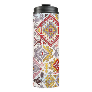 Indischer Teppich-Paisley-Ornament-Muster. Ethnic Thermosbecher