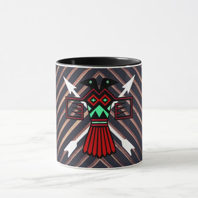 Indischer Thunderbird Petroglyph-Symbol Tasse (Zentrum)