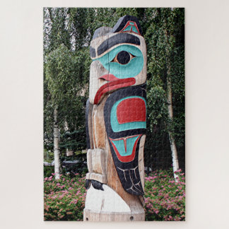 Indischer Totem-Pole, Anchorage, Alaska Puzzle