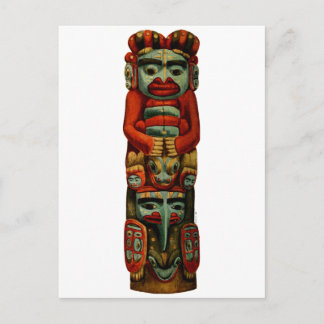 Indischer Totem-Pole-Spirituosen aus der amerikani Postkarte