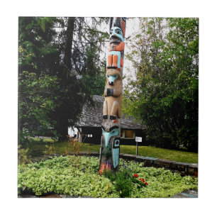Indischer Totem Poll Glacier Park Montana Fliese