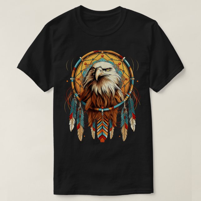 Indischer Traum als Adler-Geist T-Shirt (Design vorne)