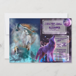 Indischer Träumer und ethnischer Stammeswolf Einladung