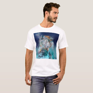 Indischer Träumer und ethnischer Stammeswolf T-Shirt