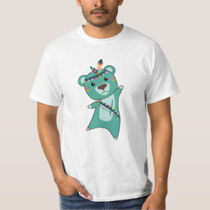Indischer Türkisbär Karneval Teddy Feather T-Shirt