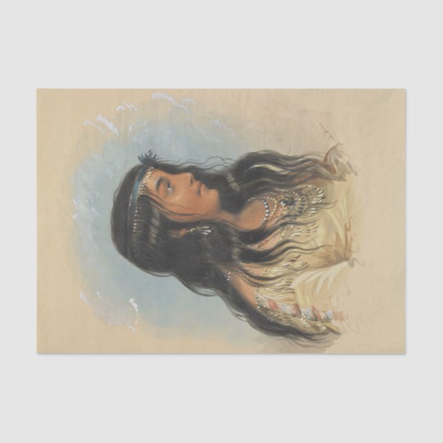 Indischer Wasserfarbenstamm der Frauen Seidenpapier (Vorderseite)