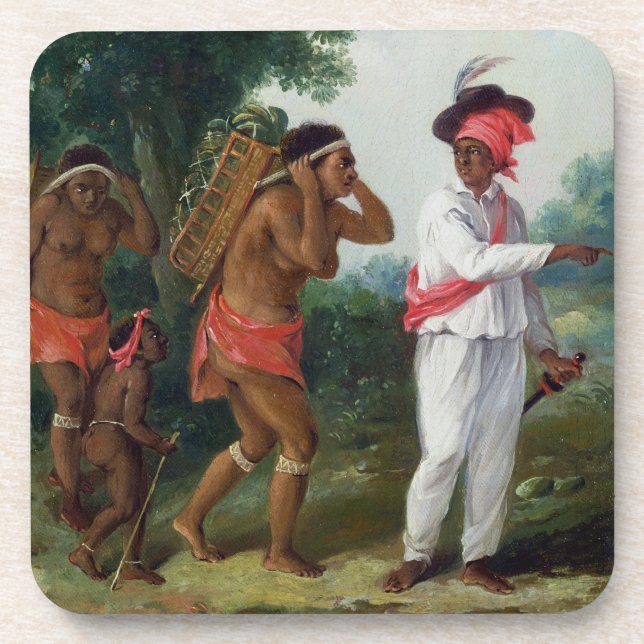 Indischer Westmann der Farbe, Carib Wom verweisend Untersetzer (Vorderseite)