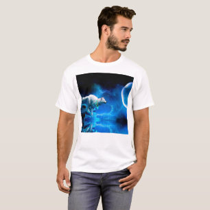 Indischer Wolf und Vollmond T-Shirt