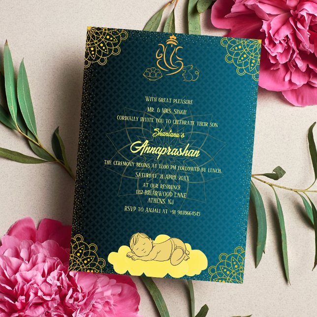 Indisches Baby Image "Annaprashan" Einladung (Von Creator hochgeladen)