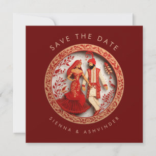 Indisches Brautpaar Save The Date