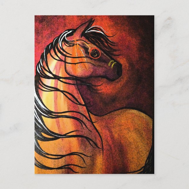 Indisches Buckskin War Horse Postkarte (Vorderseite)