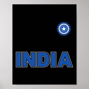 Indisches Cricket (orange Kit) Poster