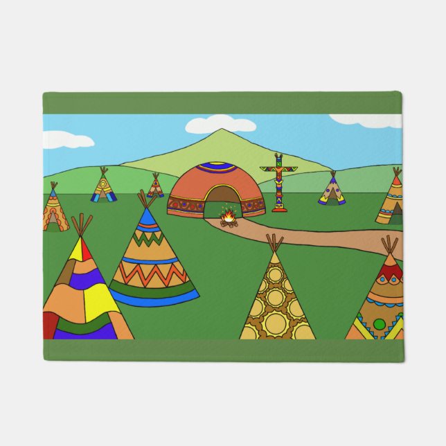 Indisches Dorf Fußmatte (Vorderseite)