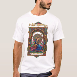 Indisches Erbe: Klassischer Musiker Veena-Kunst T-Shirt