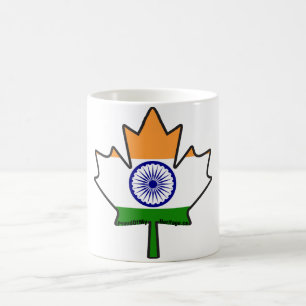 Indisches Flaggen-Ahornblatt Tasse