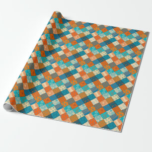 Indisches Flickwerk: Vintag nahtlos. Geschenkpapier
