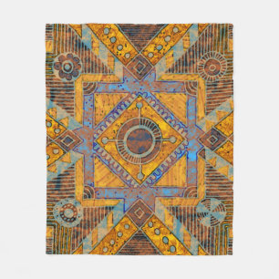 Indisches florales Paisley: Ethnisches Medaillon. Fleecedecke
