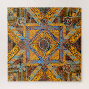 Indisches florales Paisley: Ethnisches Medaillon. Puzzle