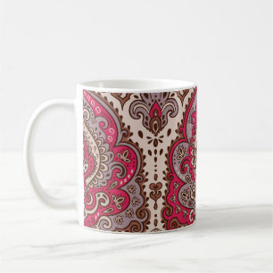 Indisches florales Paisleymuster, ethnisches Manda Kaffeetasse