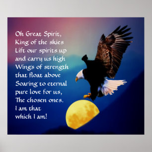 Indisches Gebet der nordamerikanischen Ureinwohner Poster