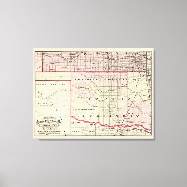 Indisches Gebiet Leinwanddruck (Vorderseite)