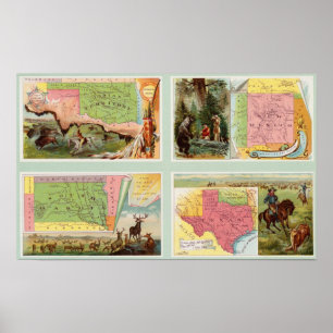 Indisches Gebiet, New Mexiko, South Dakota, Texas Poster