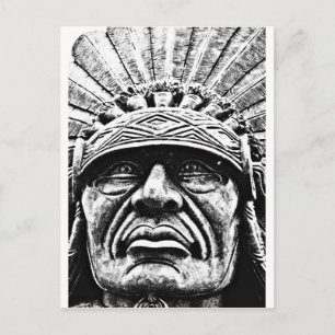 indisches Gesicht Postkarte