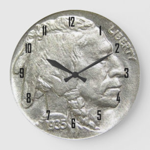 INDISCHES HAUPTnickel Große Wanduhr