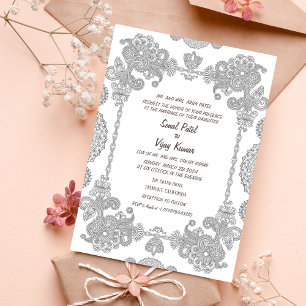 Indisches Hochzeitsszenario Einladung