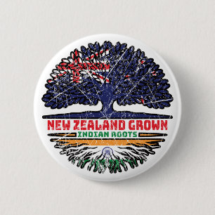 Indisches Indien Neuseeländer New Zealand Treots Button