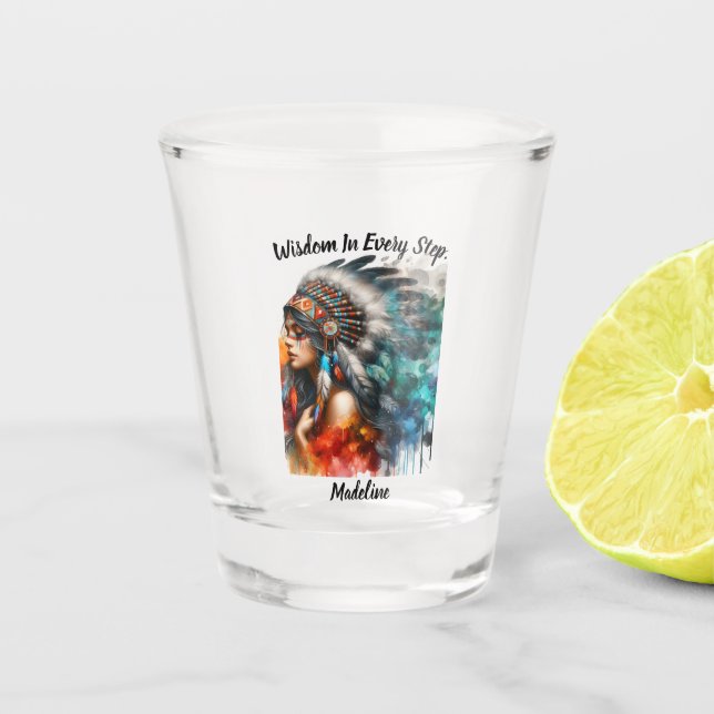Indisches Kulturerbe Schnapsglas (Vorderseite)