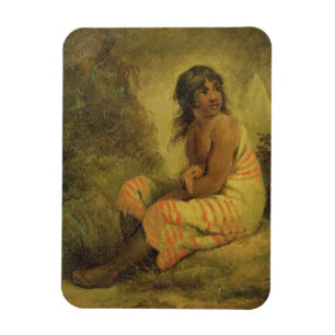 Indisches Mädchen, 1793 (Öl auf der Leinwand Magnet