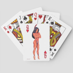 INDISCHES MÄDCHEN SPIELKARTEN