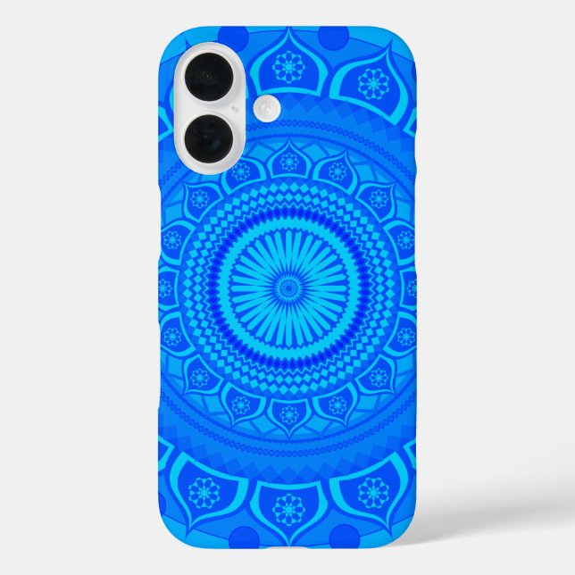 Indisches Mandala Blau Case-Mate iPhone Hülle (Rückseite)