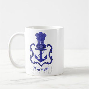 Indisches Marine-Wappen, Indien Tasse