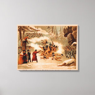 Indisches Massaker von Kiralfy "Around the World" Leinwanddruck