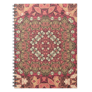 Indisches Medaillon, Boho-Ethno-Ornament Notizblock
