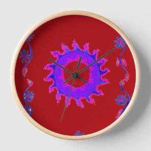 Indisches Motiv Mendi Kunst Wanduhr