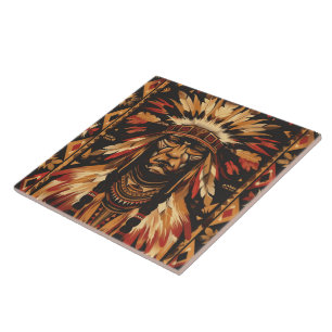 Indisches Muster für coolen Western Fliese