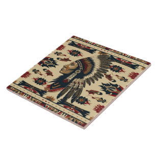 Indisches Muster für coolen Western Fliese