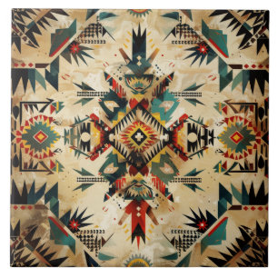 Indisches Muster für coolen Western Fliese