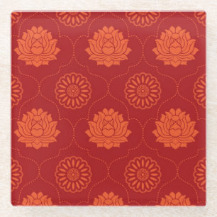 Indisches Muster Glasuntersetzer