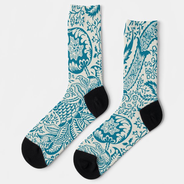 Indisches Muster, William Morris Socken (Linkes Detail)