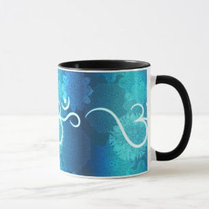 Indisches Ornamentmuster mit Ohm-Symbol Tasse