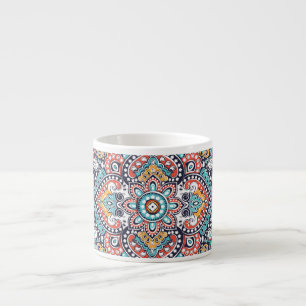 Indisches Paisley: Ethnisches Mandala-Muster Espressotasse
