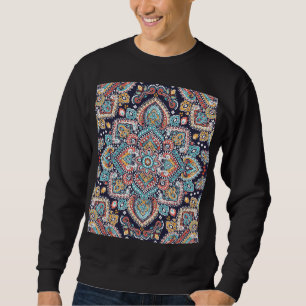 Indisches Paisley: Ethnisches Mandala-Muster Sweatshirt