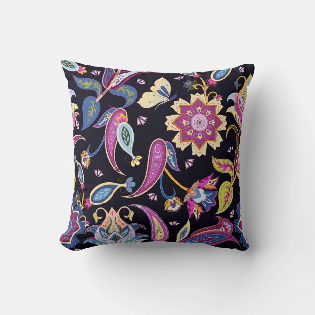 Indisches Paisley-Muster Kissen (Vorderseite)