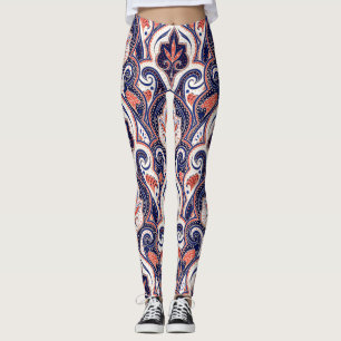 Indisches Paisley: Nahtloses florales Medaillon. Leggings